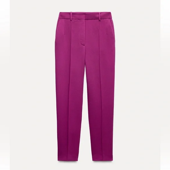 Zara Purple SUIT! Blazer and pants! Structured Tailored Fit - Picture 3 of 3
